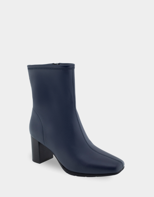 Miley Navy Stretch Pu Leather