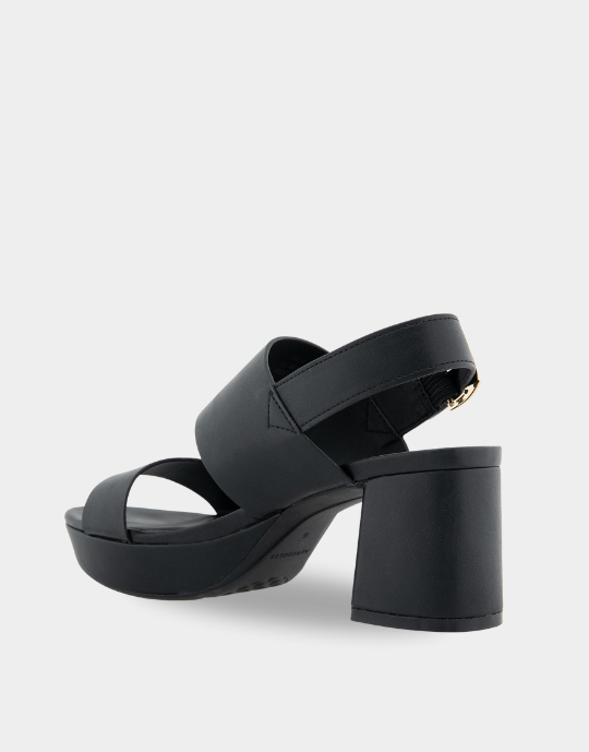 Camilia Black Faux Leather