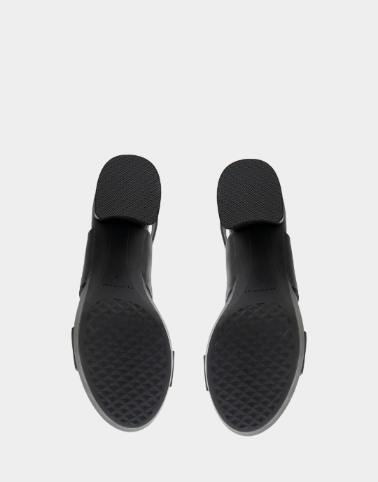 Camilia Black Faux Leather