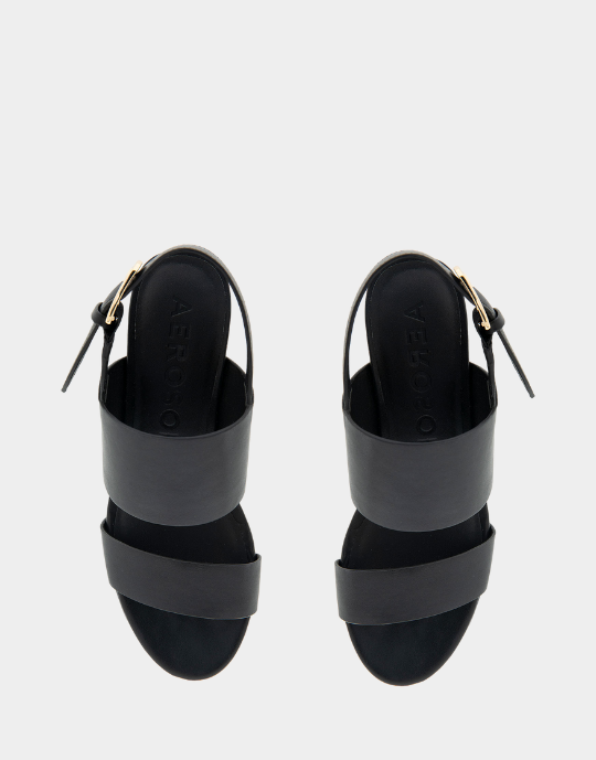 Camilia Black Faux Leather