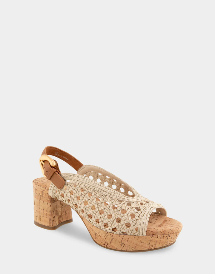 Cornelia Natural Embroidered Raffia