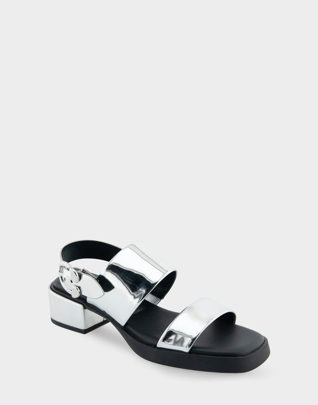 Dove Silver Mirror Metallic Faux Leather