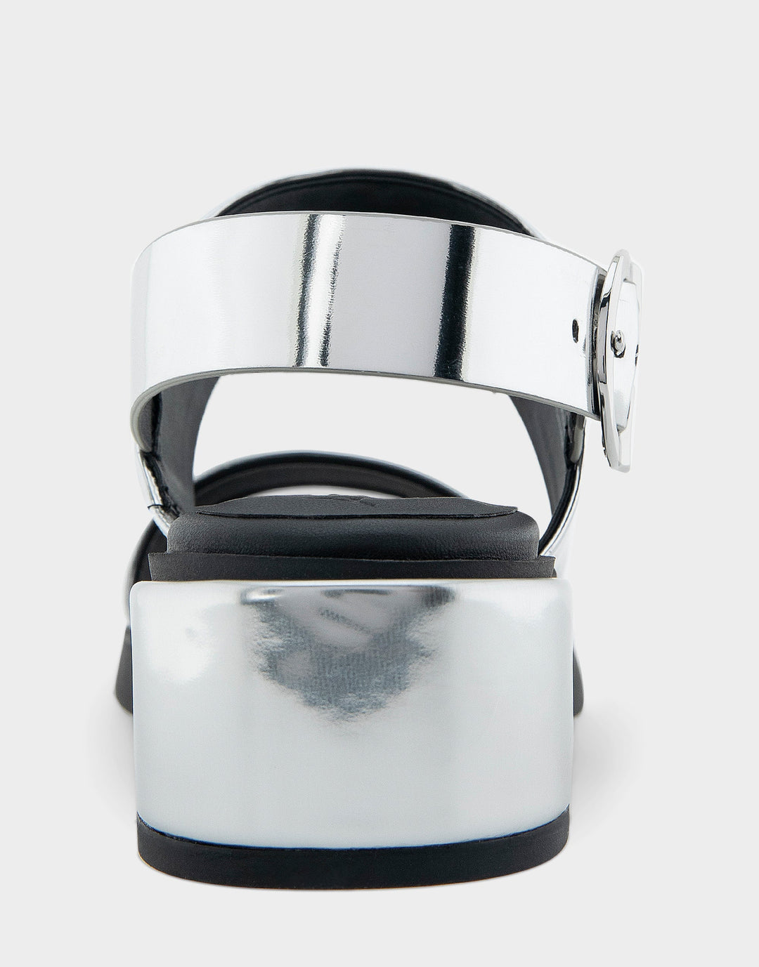 Dove Silver Mirror Metallic Faux Leather