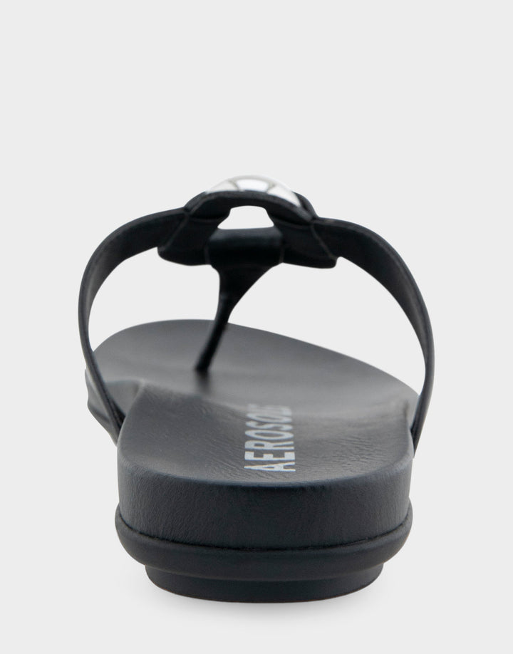 Fallon Black Faux Leather