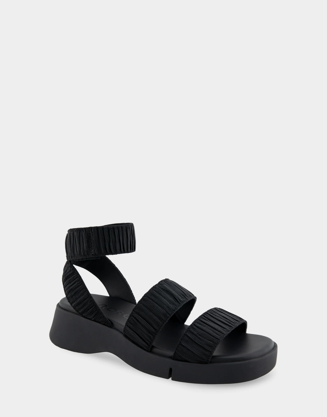 Fiona Black Rouched Elastic Fabric