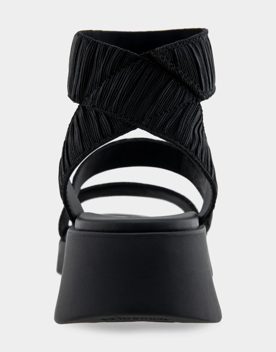 Fiona Black Rouched Elastic Fabric