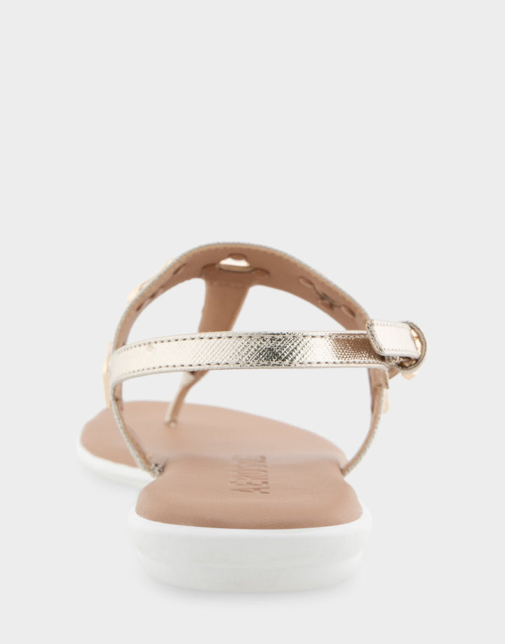 Iago Gold Metallic Textured Faux Leather