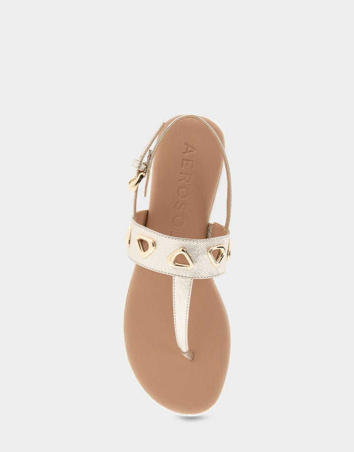 Iago Gold Metallic Textured Faux Leather