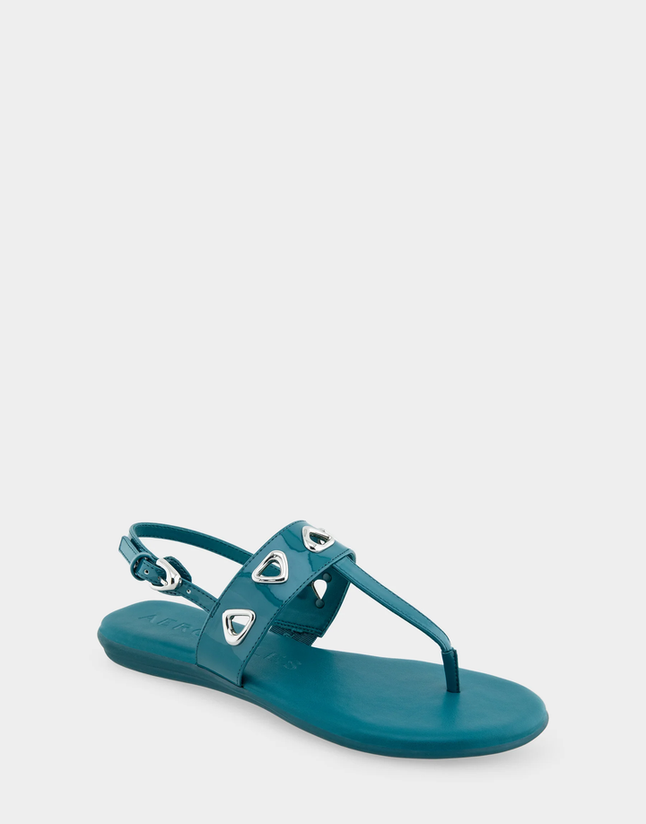 Iago Teal Patent Faux Leather