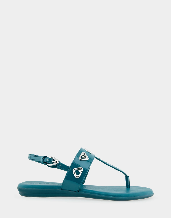 Iago Teal Patent Faux Leather
