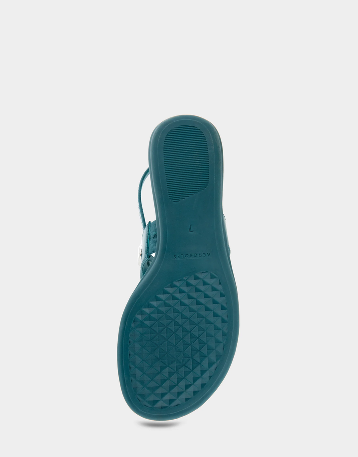 Iago Teal Patent Faux Leather