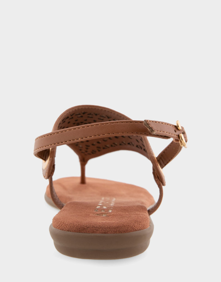 Iole Tan Faux Leather