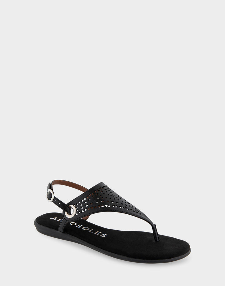 Iole Black Faux Leather