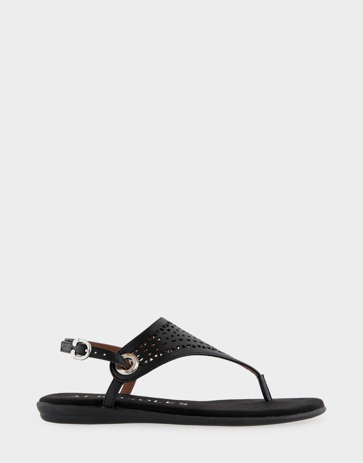 Iole Black Faux Leather