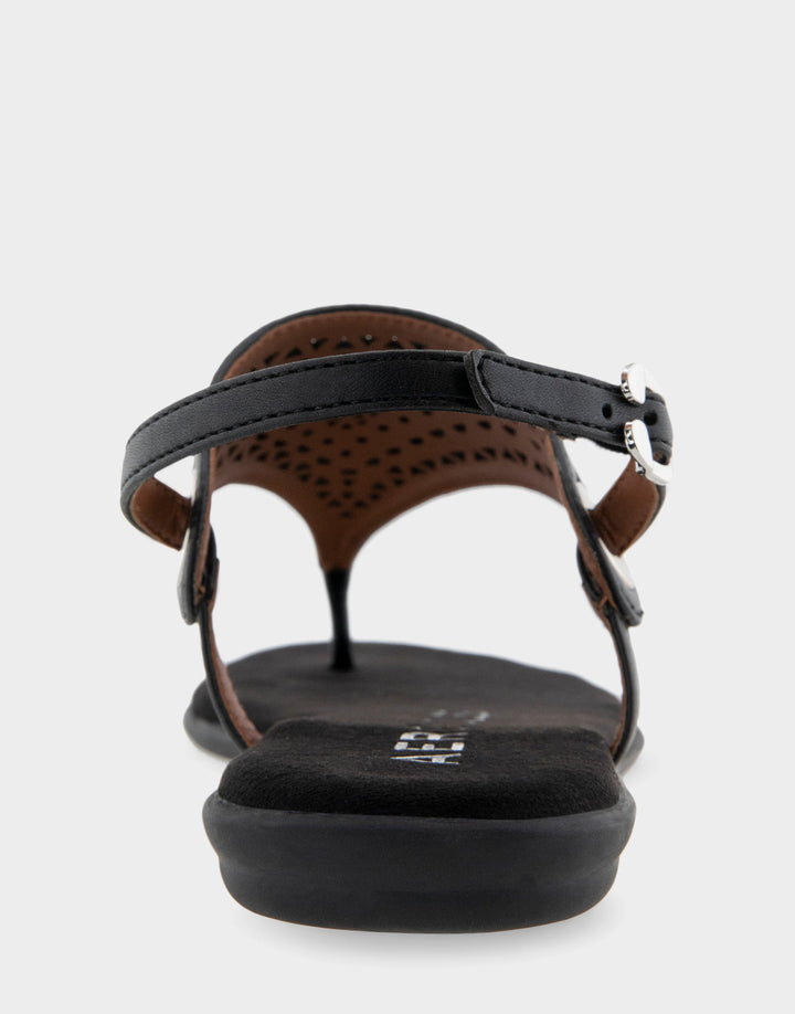 Iole Black Faux Leather