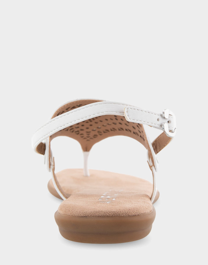 Iole White Faux Leather