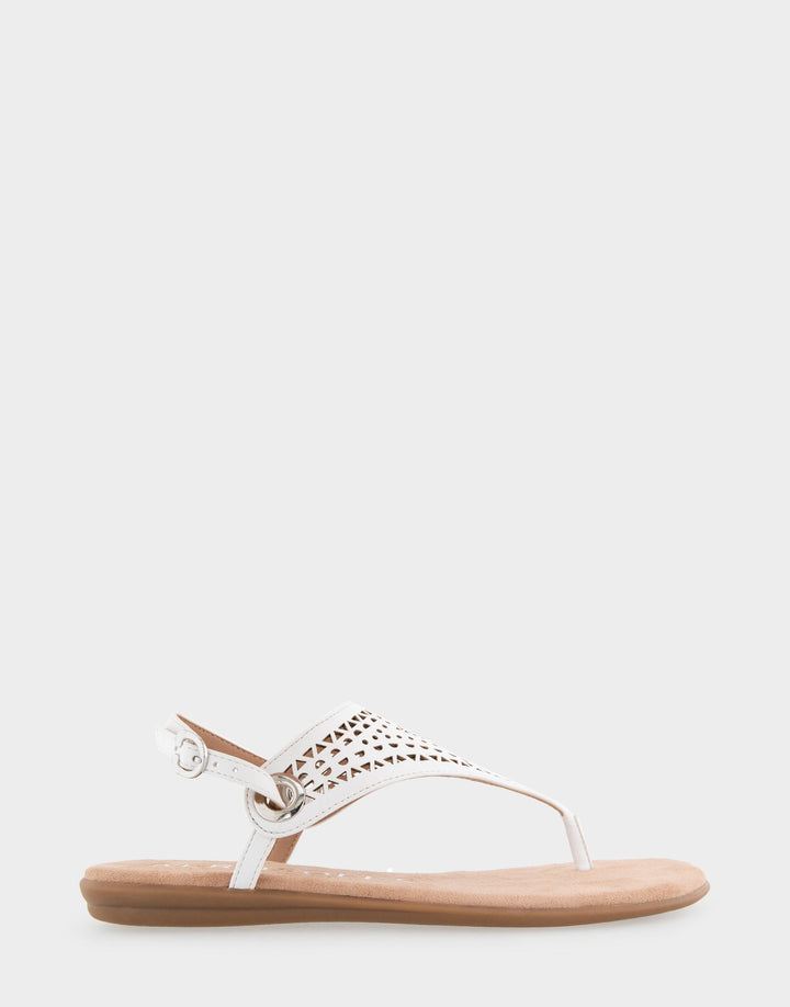 Iole White Faux Leather