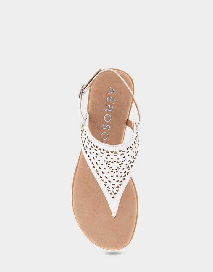 Iole White Faux Leather