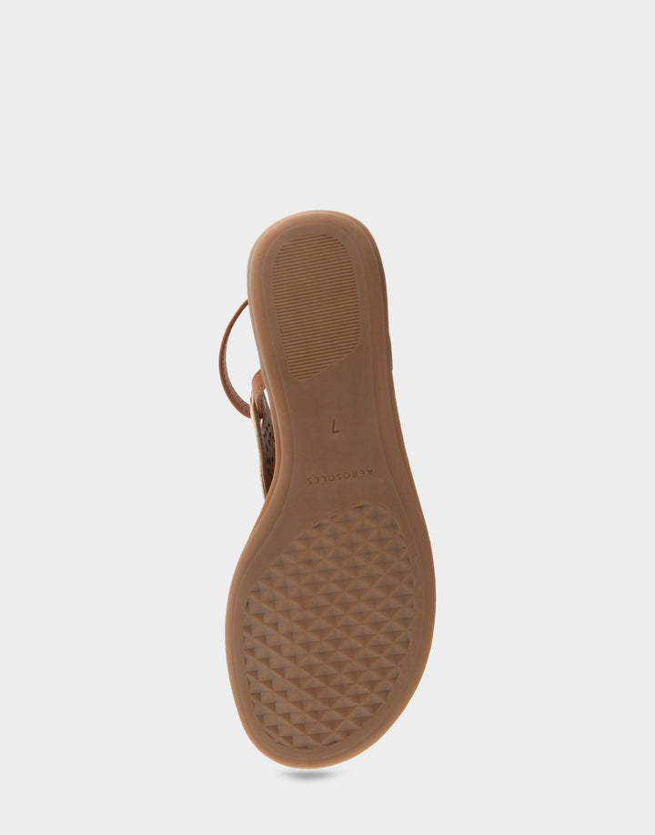 Iole Gold Tan Metallic Faux Leather