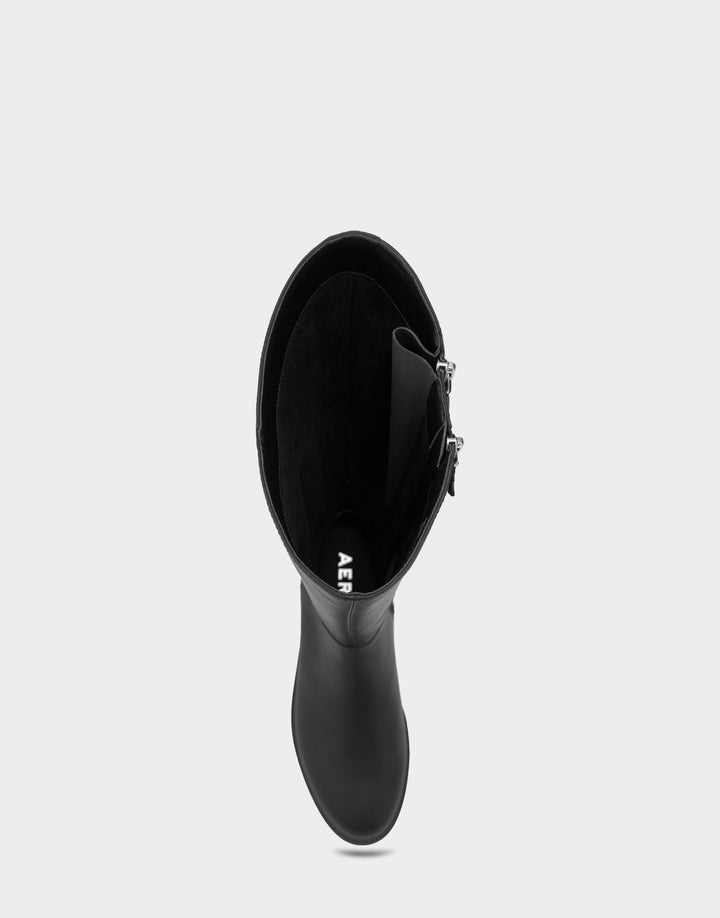 Prue Black Faux Leather