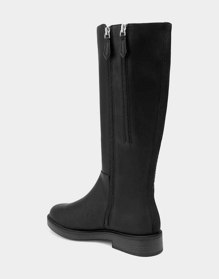 Prue Black Faux Leather