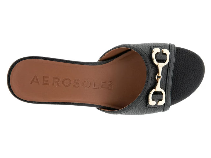 Wava Black Pebbled Faux Leather