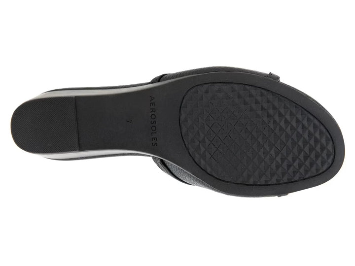 Wava Black Pebbled Faux Leather