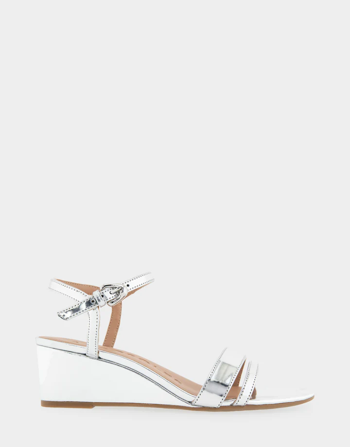 Witt Silver Mirror Metallic Faux Leather