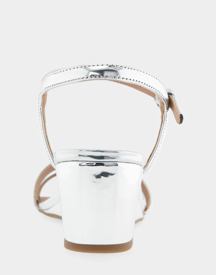 Witt Silver Mirror Metallic Faux Leather