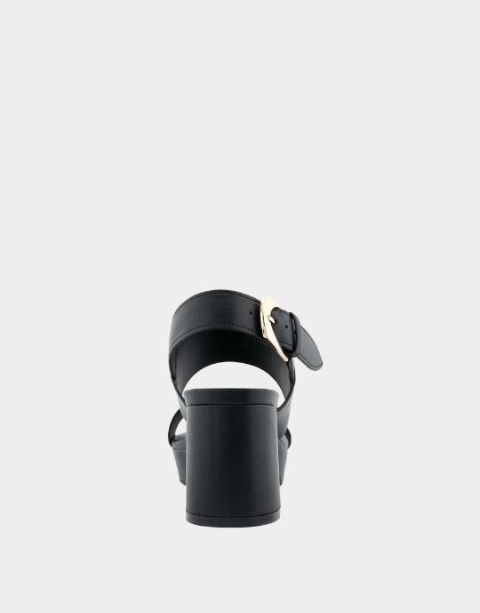 Camilia Black Faux Leather