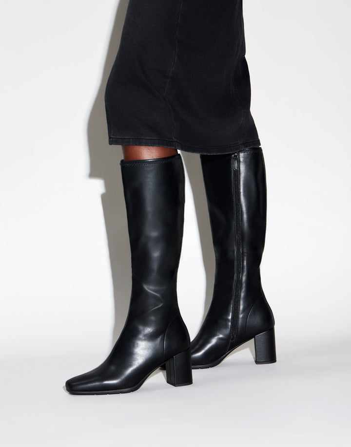 Micah Black Leather