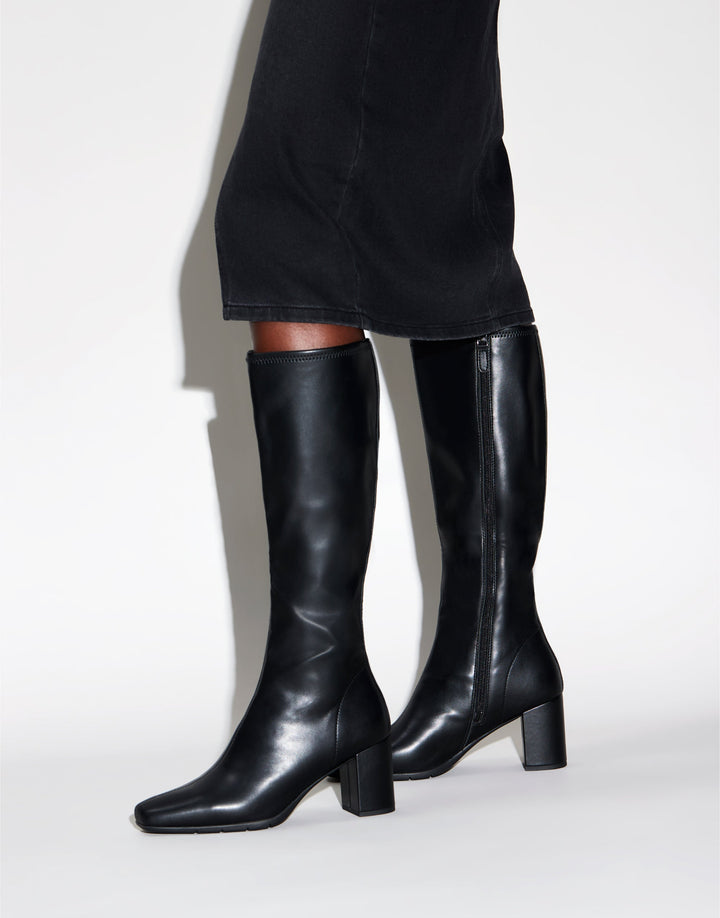 Micah Black Leather
