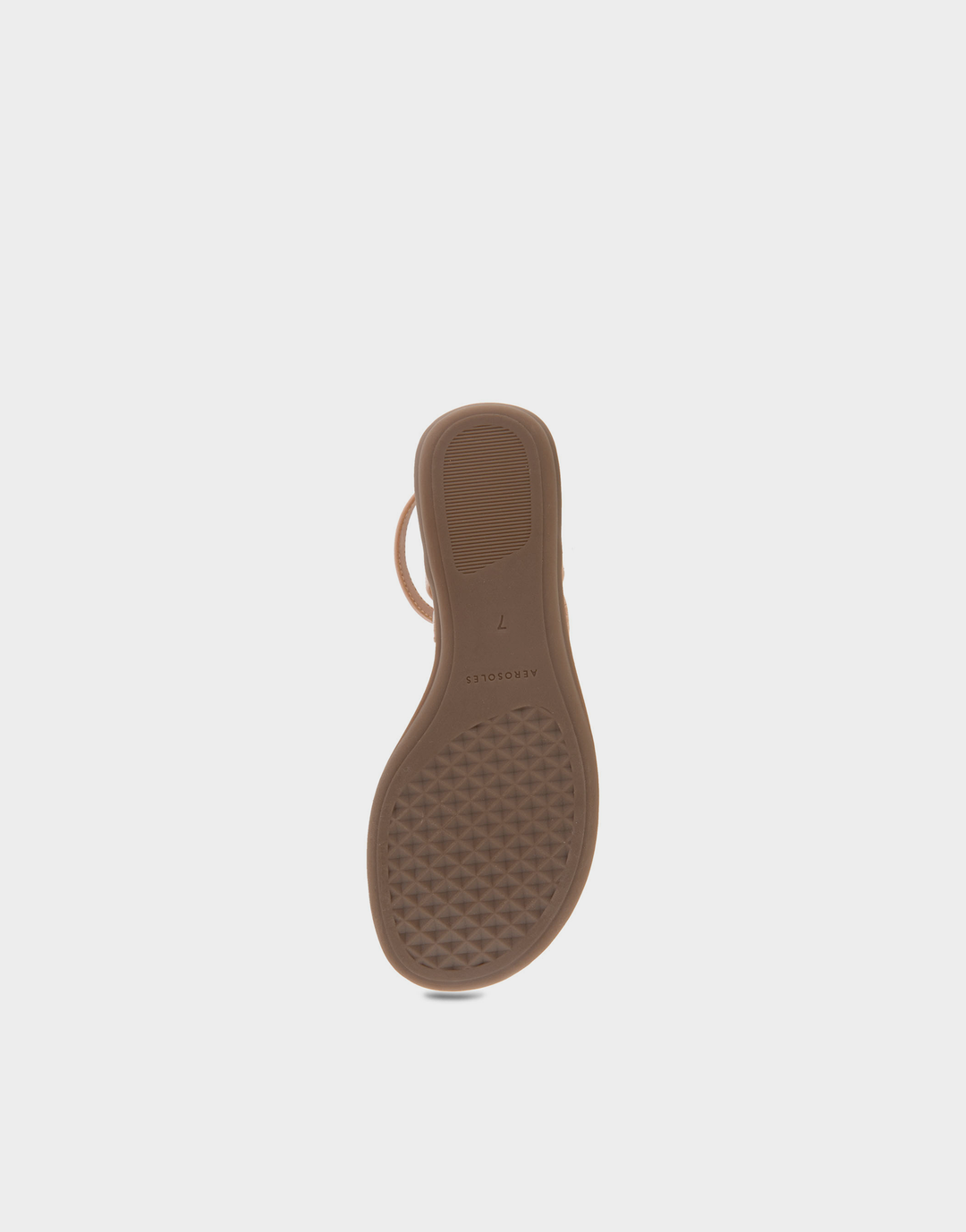 Detailed view of the signature Aerosoles Diamond Flex rubber outsole, designed for flexibility, grip, and shock absorption.