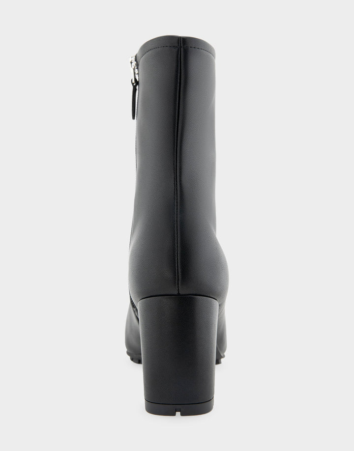 Baylor Black Stretch Faux Leather