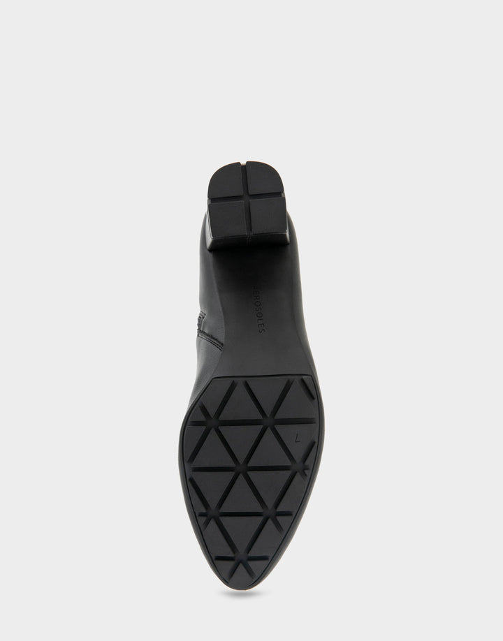 Baylor Black Stretch Faux Leather