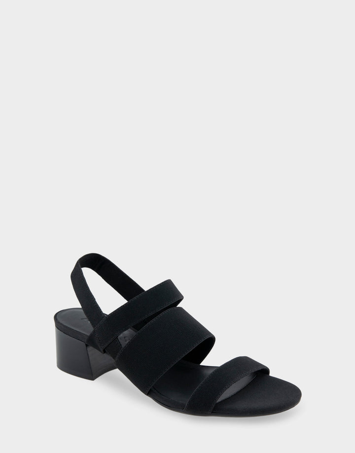 Tissu élastique noir Chara