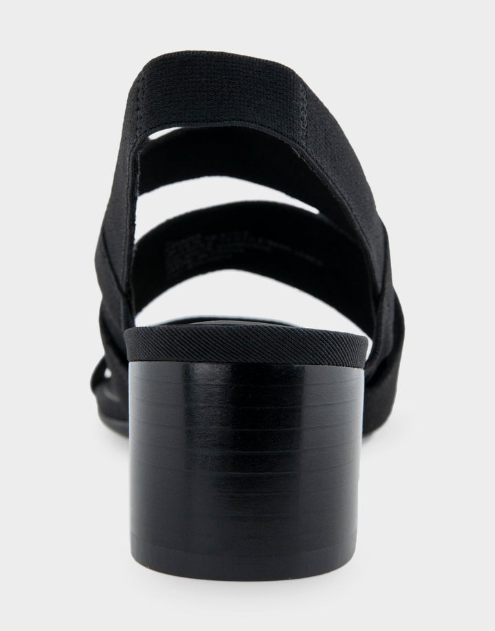 Tissu élastique noir Chara