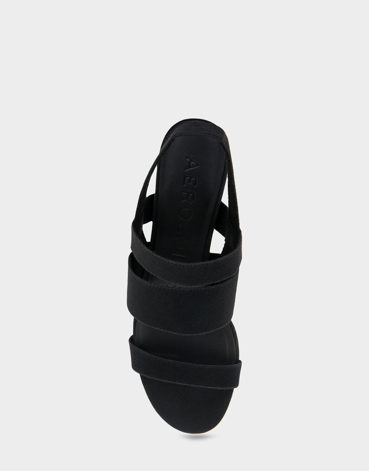 Tissu élastique noir Chara