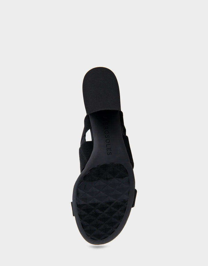 Tissu élastique noir Chara