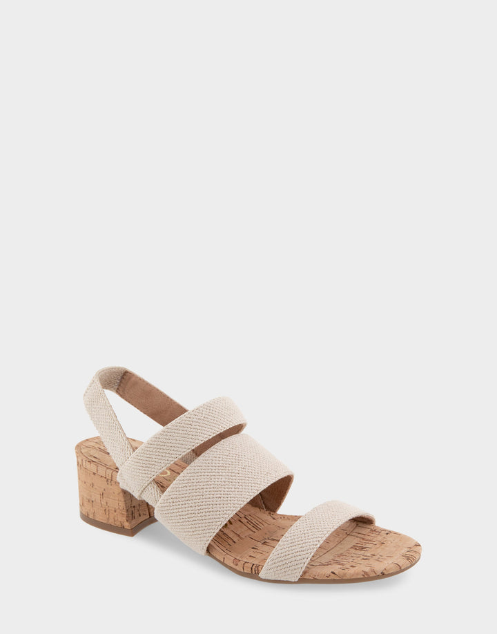 Tissu élastique en lin naturel Chara