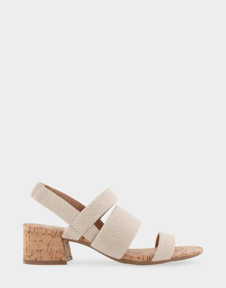 Tissu élastique en lin naturel Chara