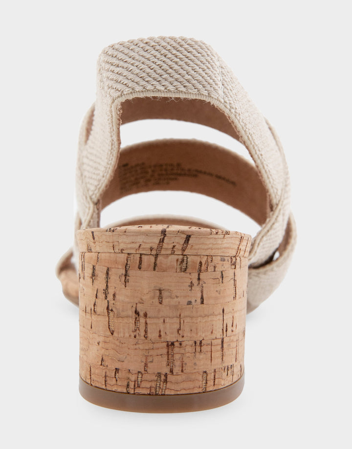 Tissu élastique en lin naturel Chara