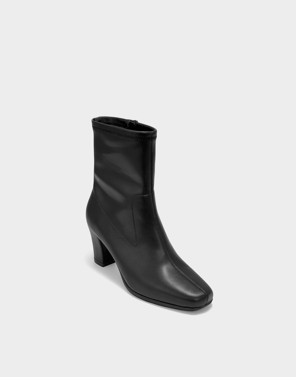 Aerosoles Cinna black stretch faux nappa women's shoe, angled product view