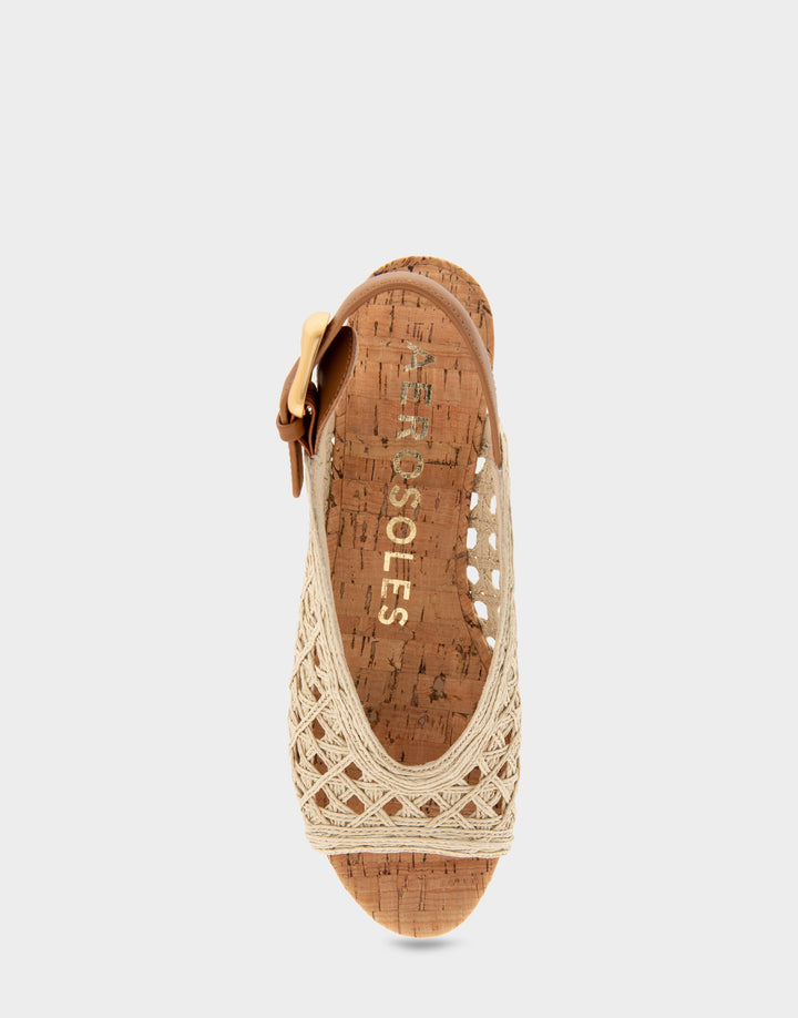 Cornelia Natural Embroidered Raffia
