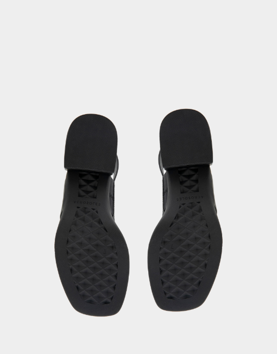 Cuir nappa noir colombe