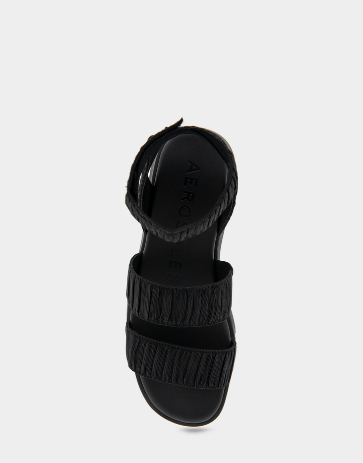 Fiona Black Rouched Elastic Fabric