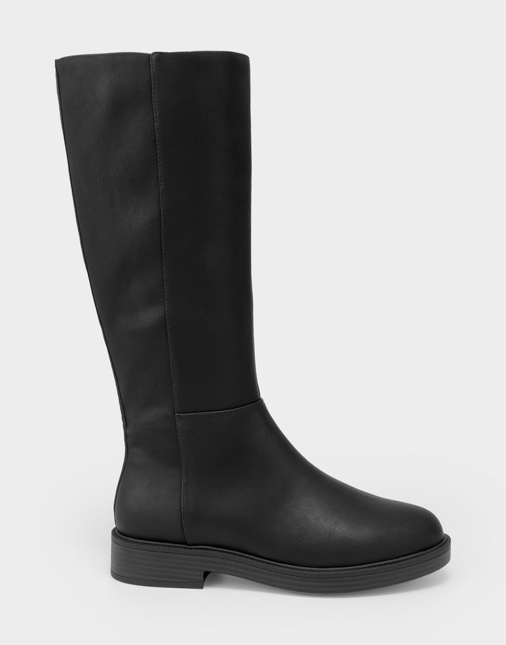 Prue Black Faux Leather