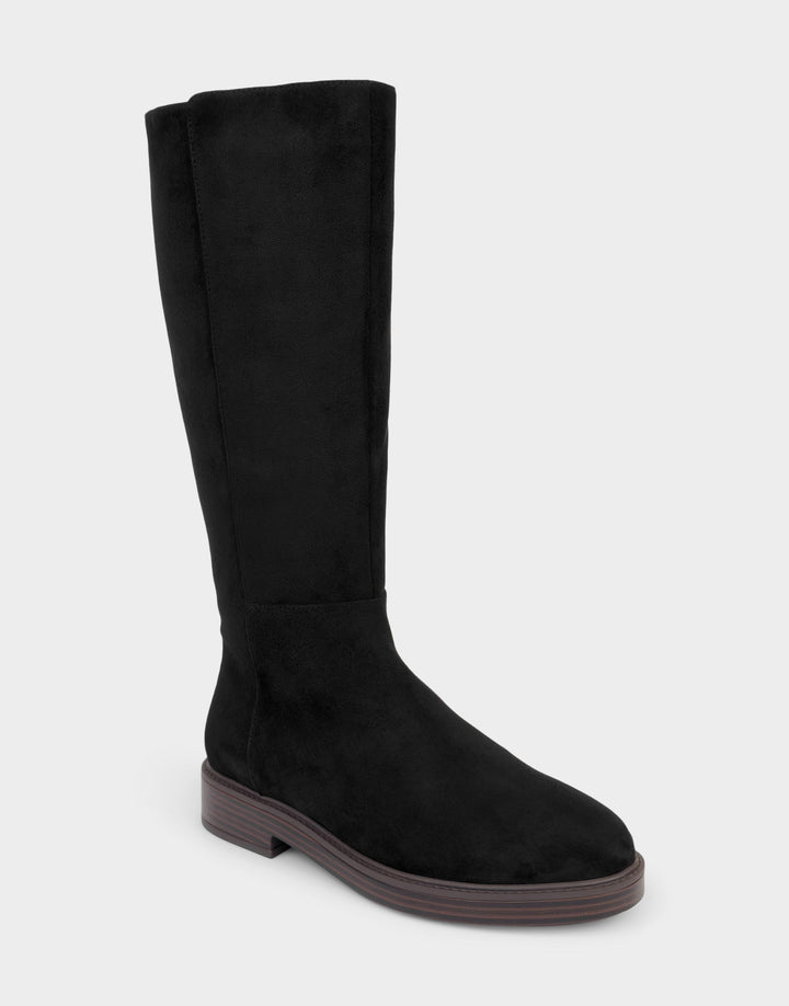 Prue Black Faux Suede/Shearling