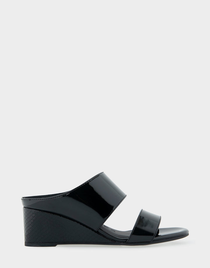 Wheeler Black Patent Faux Leather